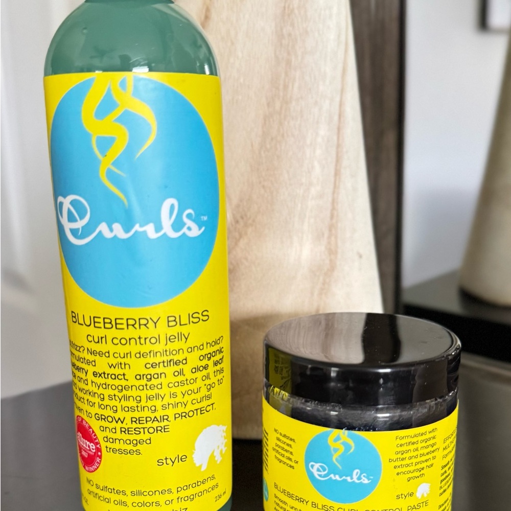 Blueberry Bliss Curl Control Jelly and Paste - Yellow and Black